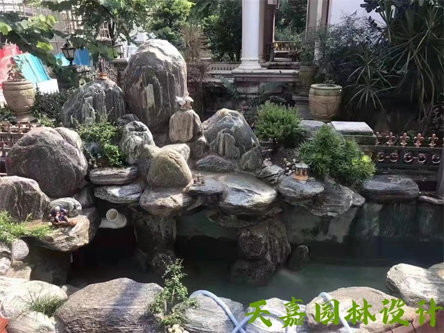 齐河小型庭院假山鱼池